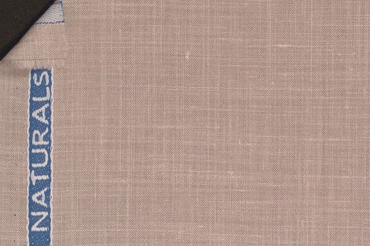 Dormeuil Fabric Beige Plain 50% Wool 30% Silk 20% Linen (Ref-417107)