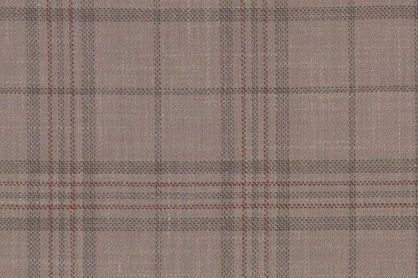 Dormeuil Fabric Beige Check 83% Wool 17% Linen (Ref-417468)