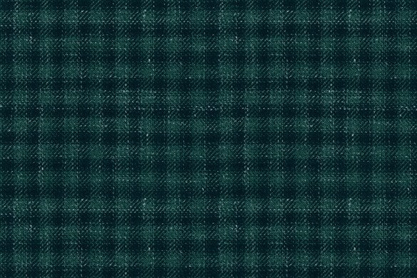 Dormeuil Fabric Green Check 83% Wool 17% Linen (Ref-417476)