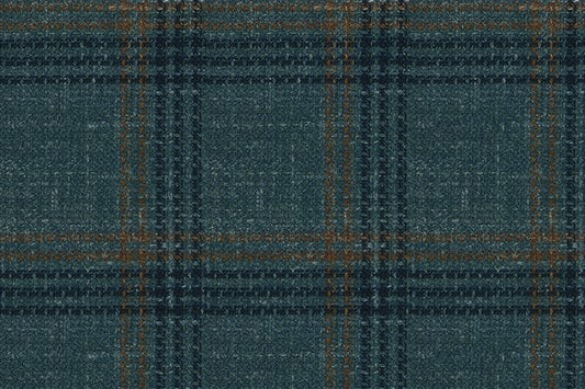 Dormeuil Fabric Green Check 83% Wool 17% Linen (Ref-417477)