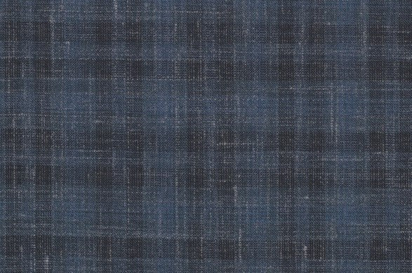 Dormeuil Fabric Navy Check 83% Wool 17% Linen (Ref-417483)