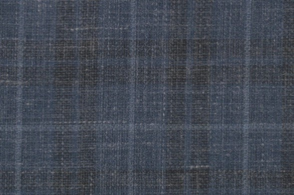 Dormeuil Fabric Navy Check 83% Wool 17% Linen (Ref-417485)