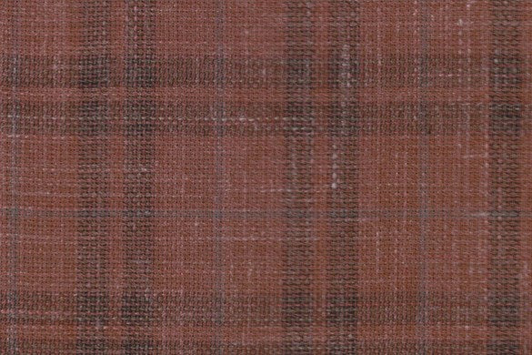 Dormeuil Fabric Orange Check 83% Wool 17% Linen (Ref-417487)