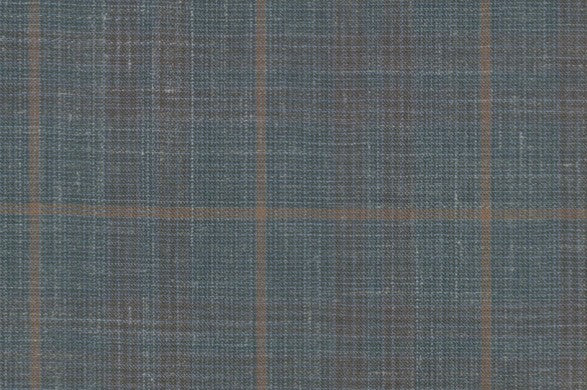 Dormeuil Fabric Green Check 83% Wool 17% Linen (Ref-417488)