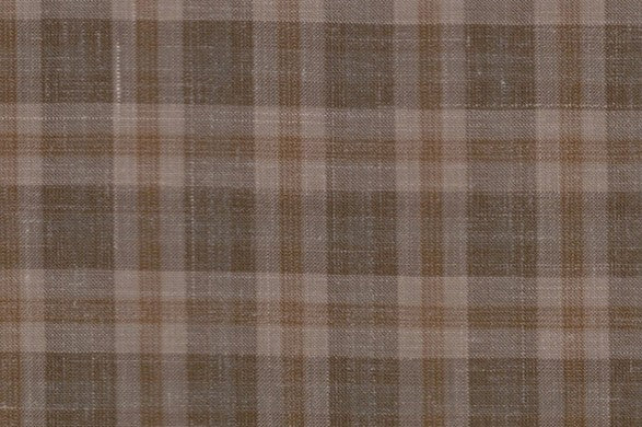 Dormeuil Fabric Brown Check 83% Wool 17% Linen (Ref-417491)
