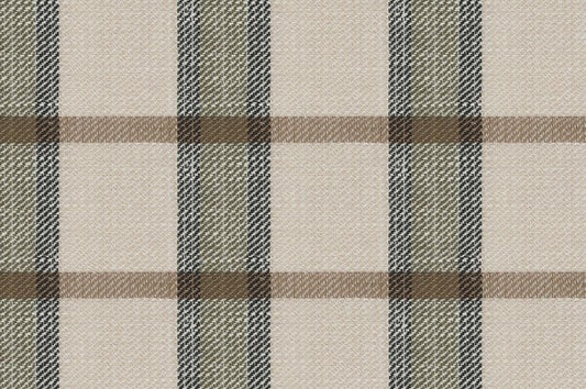 Dormeuil Fabric Green Check 53% Wool 47% Linen (Ref-417660)