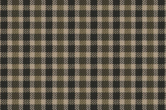 Dormeuil Fabric Green Check 53% Wool 47% Linen (Ref-417661)