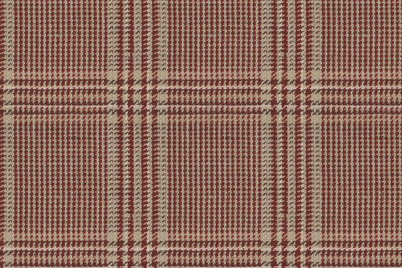 Dormeuil Fabric Rust Check 53% Wool 47% Linen (Ref-417663)