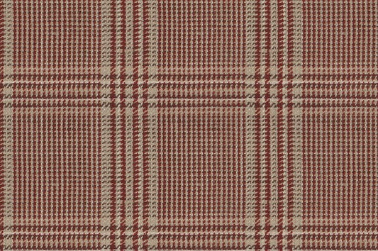 Dormeuil Fabric Rust Check 53% Wool 47% Linen (Ref-417663)