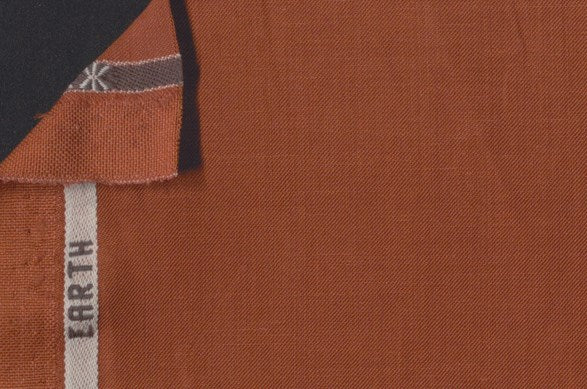 Dormeuil Fabric Orange Plain 62% Wool 38% Linen (Ref-417710)