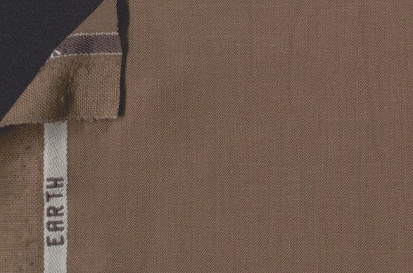 Dormeuil Fabric Brown Plain 62% Wool 38% Linen (Ref-417713)