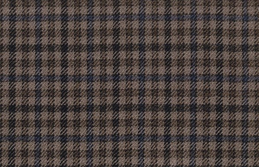 Dormeuil Fabric Brown Check 100% Wool (Ref-460064)