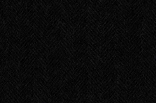 Dormeuil Fabric Black Herringbone 100% Lama Pacos (Ref-470205)