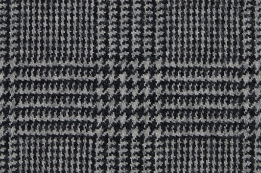 Dormeuil Fabric Black/White Check 100% Lama Pacos (Ref-470206)