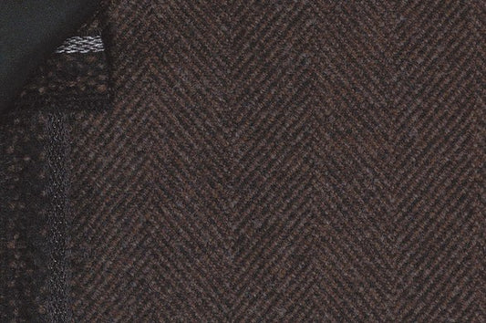 Dormeuil Fabric Brown Herringbone 75% Wool 25% Alpaca (Ref-470251)