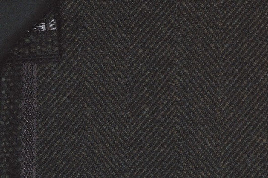 Dormeuil Fabric Green Herringbone 75% Wool 25% Alpaca (Ref-470252)