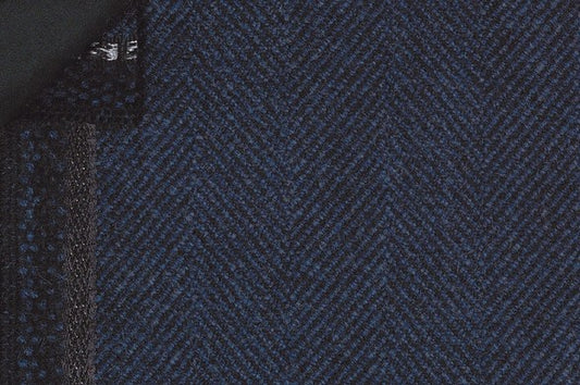Dormeuil Fabric Blue Herringbone 75% Wool 25% Alpaca (Ref-470253)