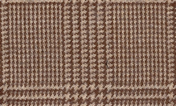 Dormeuil Fabric Brown Check 100% Baby Alpaca (Ref-470301)