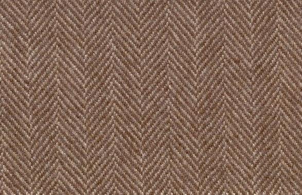 Dormeuil Fabric Brown Herringbone 100% Baby Alpaca (Ref-470302)