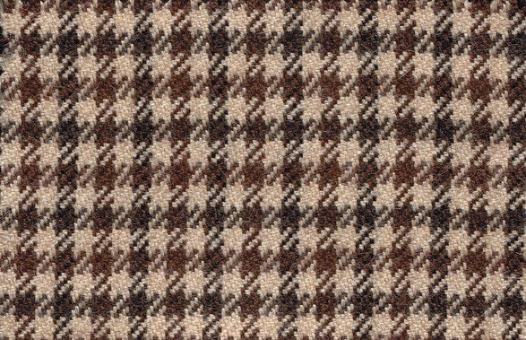 Dormeuil Fabric Brown Check 100% Baby Alpaca (Ref-470310)