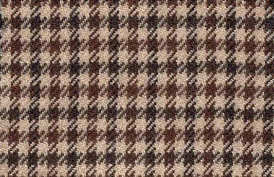 Dormeuil Fabric Brown Check 100% Baby Alpaca (Ref-470310)