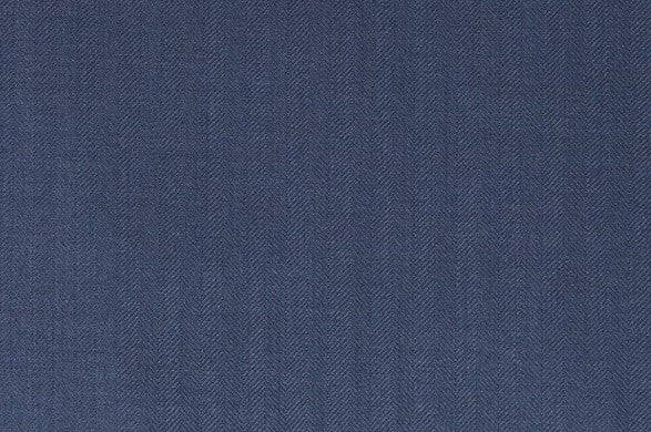 Dormeuil Fabric Blue Herringbone 100% Cashmere (Ref-574379)
