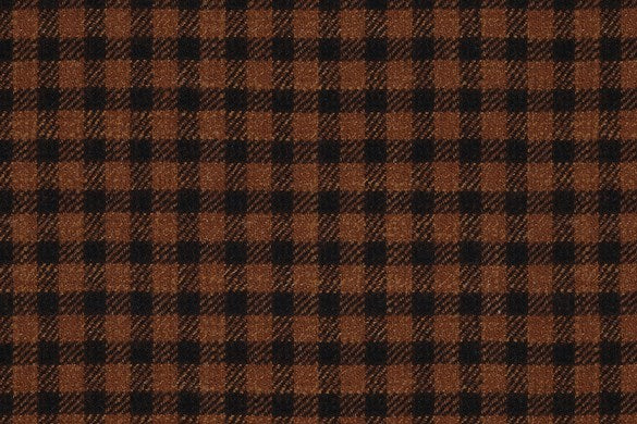 Dormeuil Fabric Brown Check 69% Wool 28% Bamboo 3% Linen (Ref-779402)