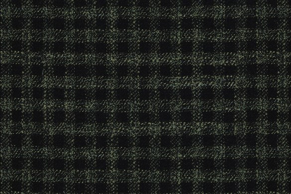 Dormeuil Fabric Green Check 69% Wool 28% Bamboo 3% Linen (Ref-779403)