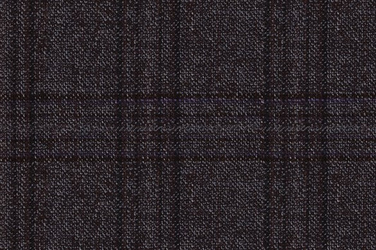 Dormeuil Fabric Grey Check 69% Wool 28% Bamboo 3% Linen (Ref-779409)