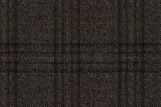 Dormeuil Fabric Brown Check 69% Wool 28% Bamboo 3% Linen (Ref-779410)
