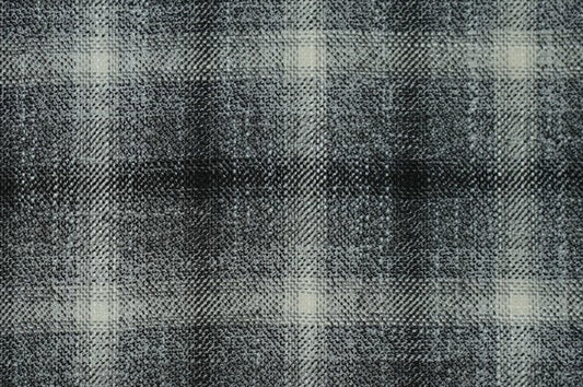 Dormeuil Fabric Black/White Check 69% Wool 28% Bamboo 3% Linen (Ref-779416)