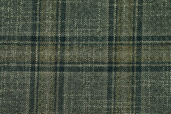 Dormeuil Fabric Green Check 69% Wool 28% Bamboo 3% Linen (Ref-779418)