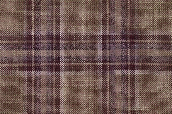 Dormeuil Fabric Burgundy Check 69% Wool 28% Bamboo 3% Linen (Ref-779419)