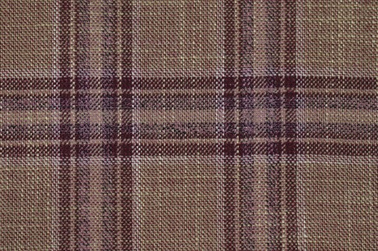 Dormeuil Fabric Burgundy Check 69% Wool 28% Bamboo 3% Linen (Ref-779419)