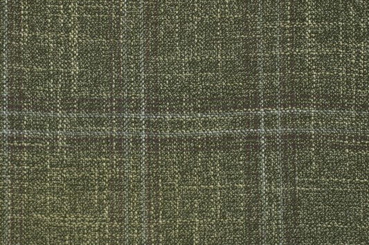 Dormeuil Fabric Green Check 69% Wool 28% Bamboo 3% Linen (Ref-779427)