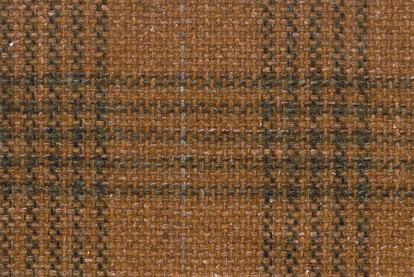 Dormeuil Fabric Orange Check 60% Wool 18% Silk 16% Polyamide 6% Linen (Ref-780001)