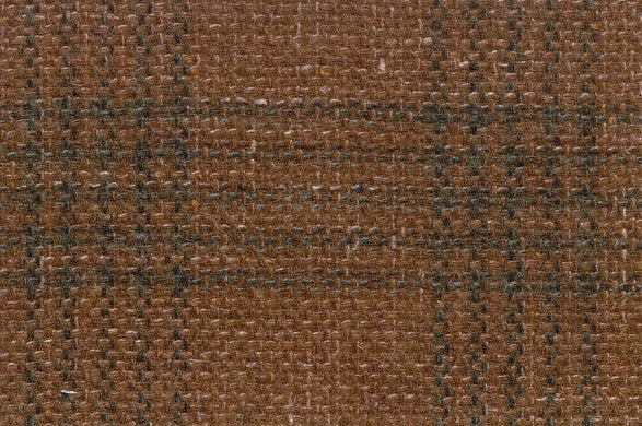 Dormeuil Fabric Brown Check 60% Wool 18% Silk 16% Polyamide 6% Linen (Ref-780003)