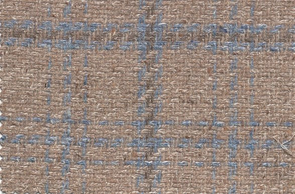 Dormeuil Fabric Beige Check 60% Wool 18% Silk 16% Polyamide 6% Linen (Ref-780006)