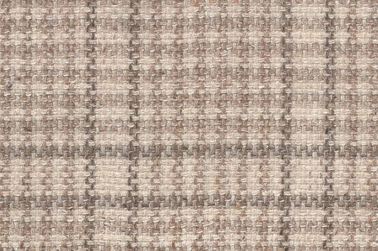 Dormeuil Fabric Beige Check 60% Wool 18% Silk 16% Polyamide 6% Linen (Ref-780008)