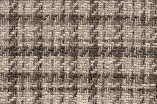 Dormeuil Fabric Beige Check 60% Wool 18% Silk 16% Polyamide 6% Linen (Ref-780009)