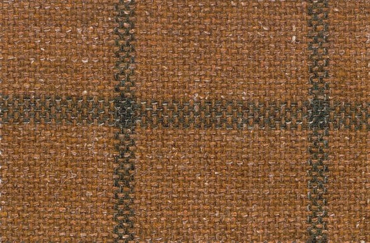 Dormeuil Fabric Orange Check 60% Wool 18% Silk 16% Polyamide 6% Linen (Ref-780016)