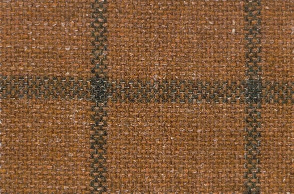 Dormeuil Fabric Orange Check 60% Wool 18% Silk 16% Polyamide 6% Linen (Ref-780016)