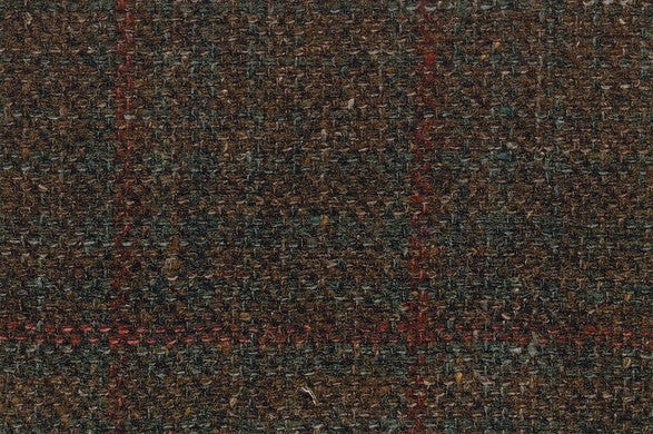 Dormeuil Fabric Green Check 60% Wool 18% Silk 16% Polyamide 6% Linen (Ref-780020)