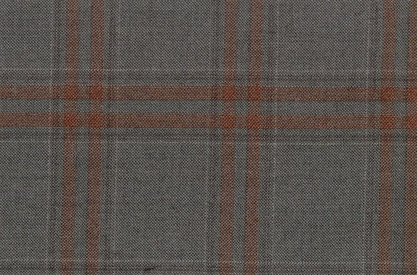 Dormeuil Fabric Grey Check 95% Wool 5% Cashmere (Ref-792002)