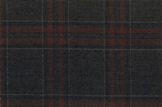 Dormeuil Fabric Green Check 95% Wool 5% Cashmere (Ref-792005)