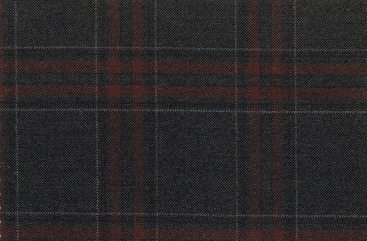 Dormeuil Fabric Green Check 95% Wool 5% Cashmere (Ref-792005)