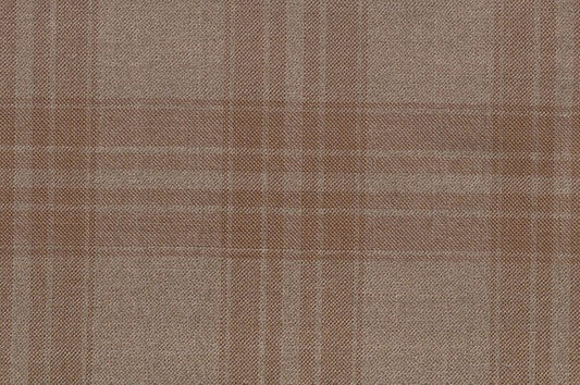 Dormeuil Fabric Beige Check 95% Wool 5% Cashmere (Ref-792010)