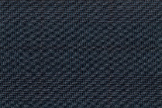 Dormeuil Fabric Blue Check 95% Wool 5% Cashmere (Ref-792015)