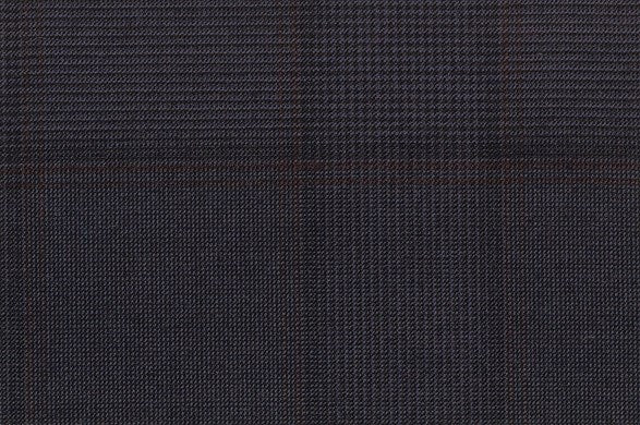 Dormeuil Fabric Navy Check 95% Wool 5% Cashmere (Ref-792017)