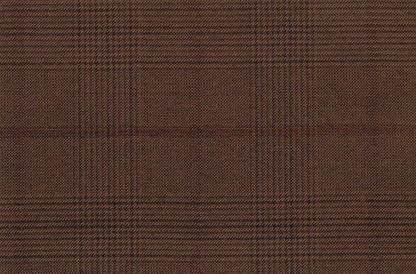 Dormeuil Fabric Brown Check 95% Wool 5% Cashmere (Ref-792022)